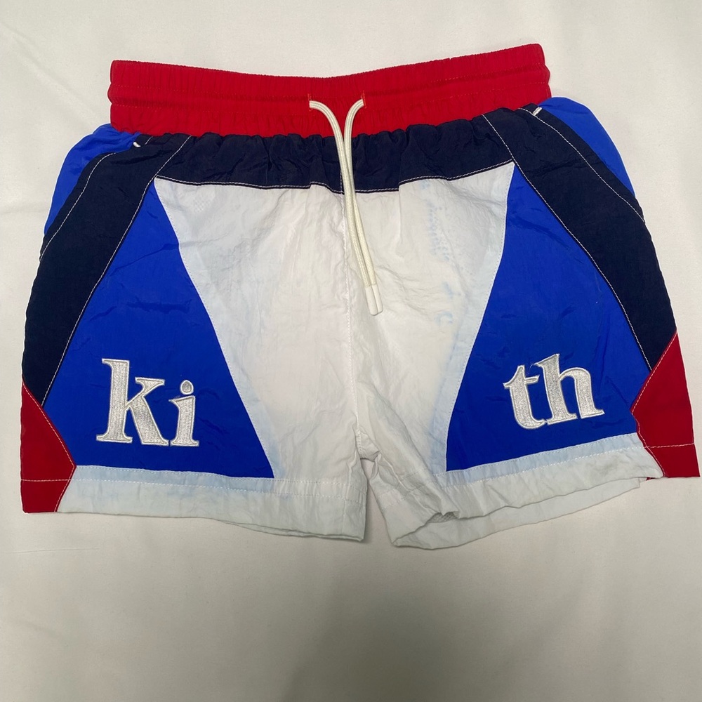 Kith Men's Tri-Color Athletic Shorts - Red, Blue, White
